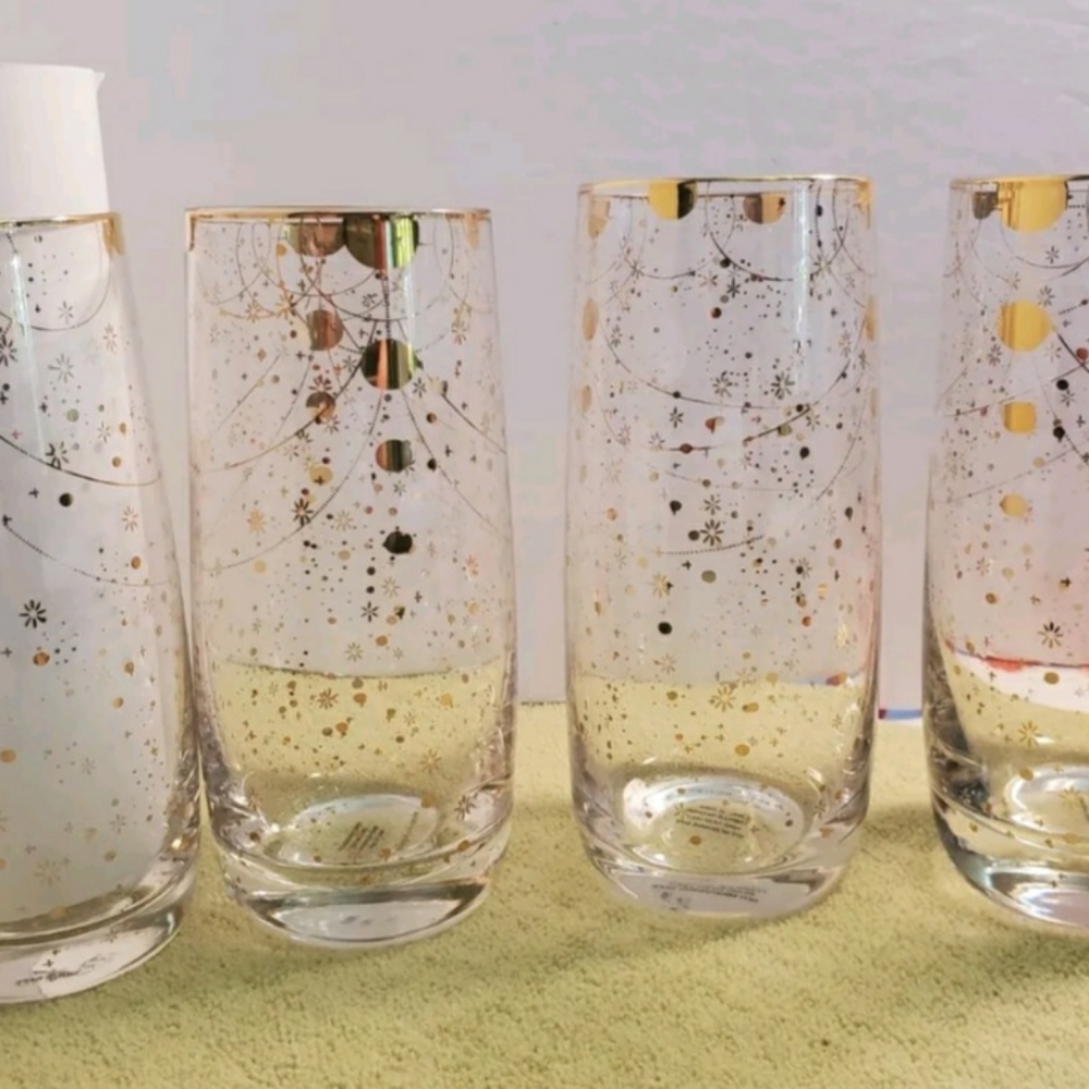 ISO Anthropologie Gold Celestial Star Highball Glasses - AOG12